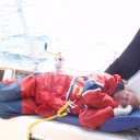 Sleep in the early morning of the overnight sail across the English Channel